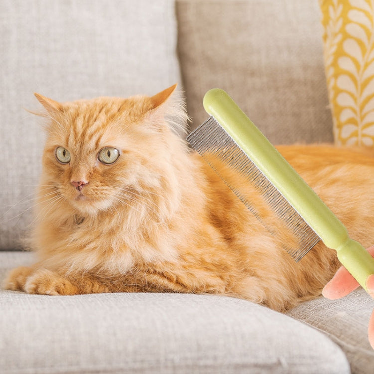 Cepillo anudador de pelo largo para perros y gatos, peine desenredante de acero inoxidable para mascotas, Fine Teeth