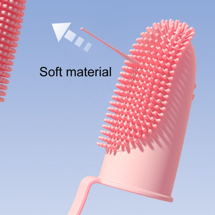 2 uds limpieza dental para mascotas cepillo de dientes de doble dedo herramientas de limpieza bucal para perros y gatos