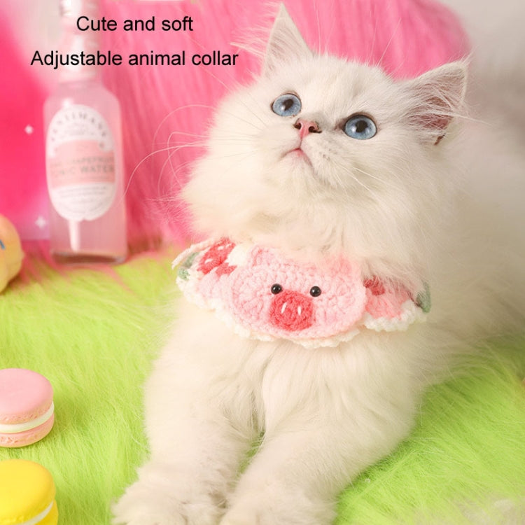 Bufanda hecha a mano con cuello de lana para decoración de fotos, Collar de punto bonito para perros y gatos, Bow Rabbit, Watermelon Pig, Rural Diary, Corn Radish Flower, Lime Green Oange, Cherry Pink, Romantic Princess