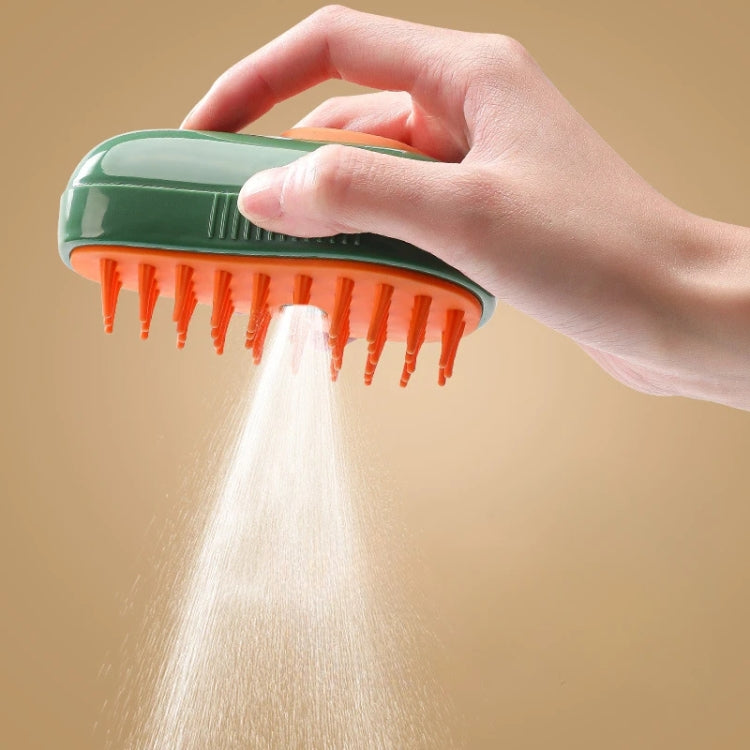 Spray para mascotas, cepillo humeante, peine de masaje para el cuidado de perros y gatos, Avocado White