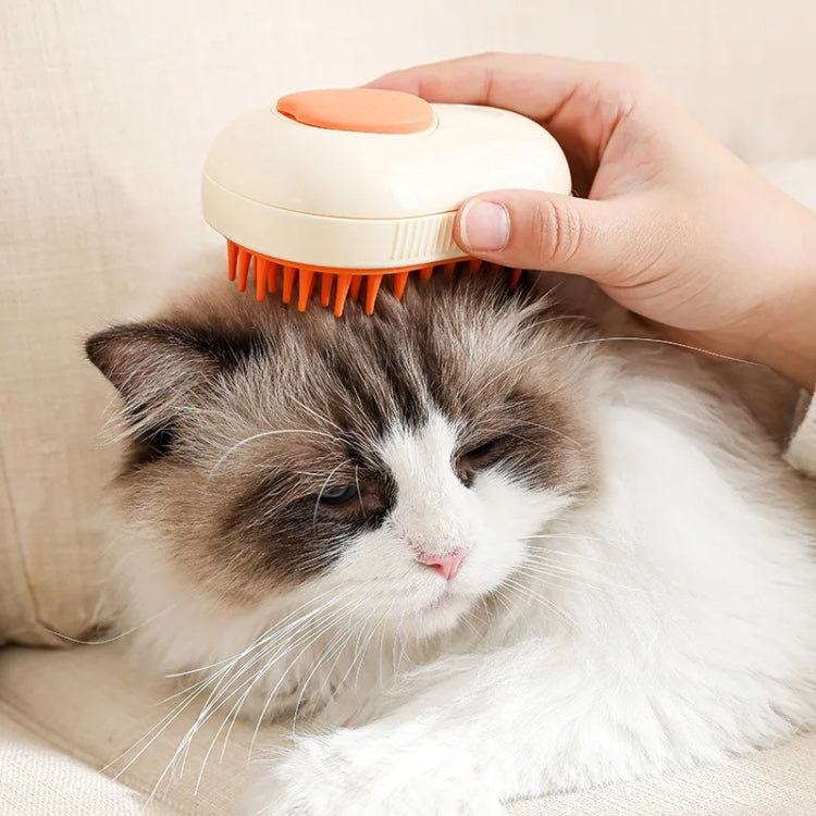 Spray para mascotas, cepillo humeante, peine de masaje para el cuidado de perros y gatos, Avocado White
