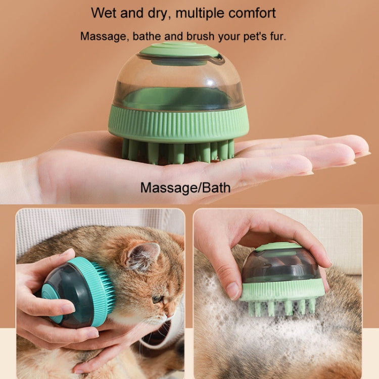 Suministro de limpieza para mascotas, cápsula de Gel de ducha recargable, cepillo de masaje para baño de perros y gatos
