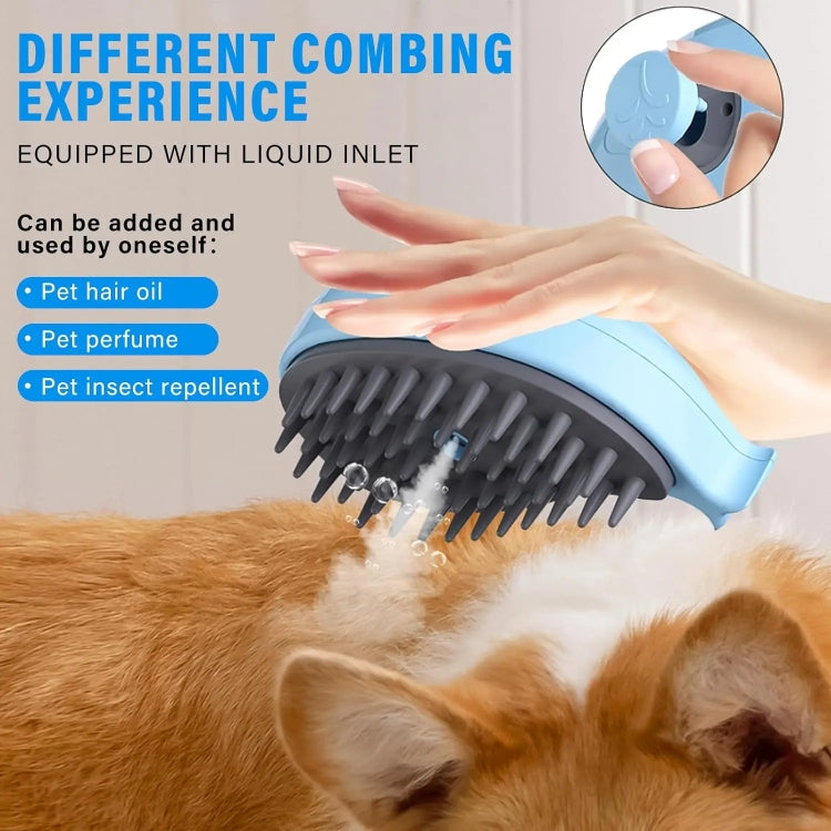 Spray para mascotas, cepillo humeante, peine de masaje para el cuidado de perros y gatos, Whale Blue, Whale Pink, Dolphin Pink