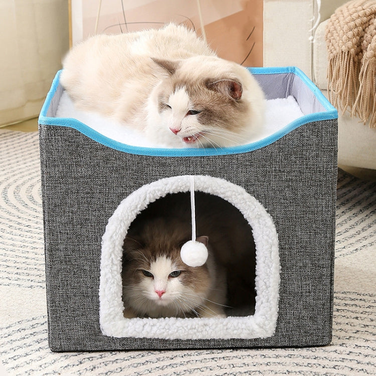 Cama plegable multifuncional para mascotas con tablero rascador para gatos de sisal