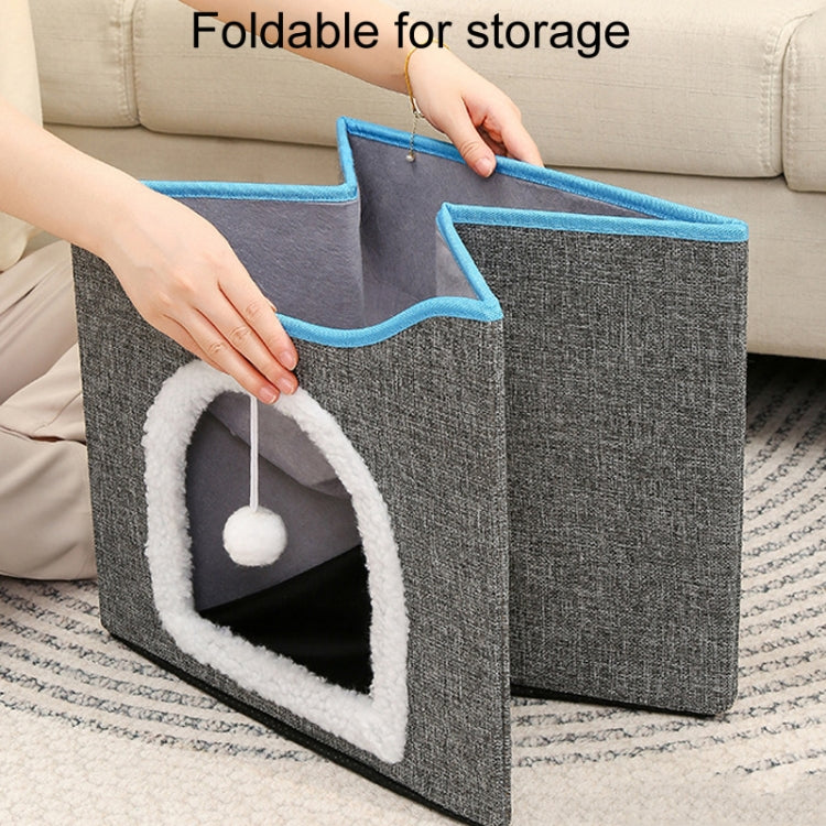 Cama plegable multifuncional para mascotas con tablero rascador para gatos de sisal