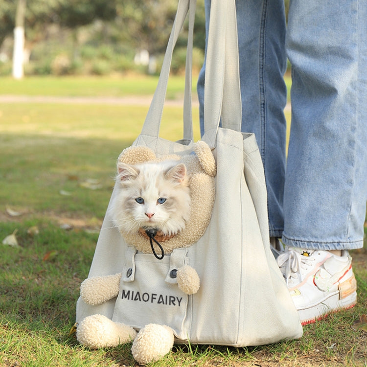 Bolsa de viaje portátil para gatos, bolso de lona con hombro descubierto, bolso para mascotas para perros pequeños
