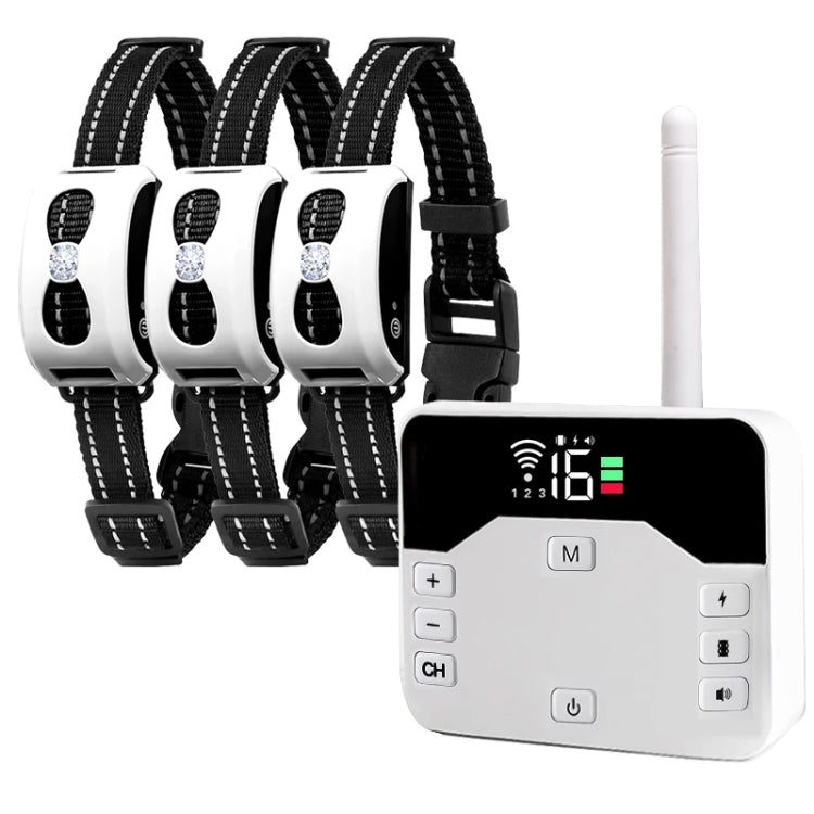Cerca electrónica para mascotas, parada inalámbrica, Barker, Collar para perros al aire libre, entrenador de perros con Control remoto, 1 Drag 1, 1 Drag 2, 1 Drag 3