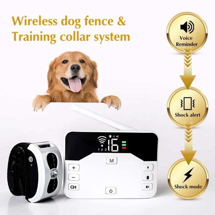 Cerca electrónica para mascotas, parada inalámbrica, Barker, Collar para perros al aire libre, entrenador de perros con Control remoto, 1 Drag 1, 1 Drag 2, 1 Drag 3