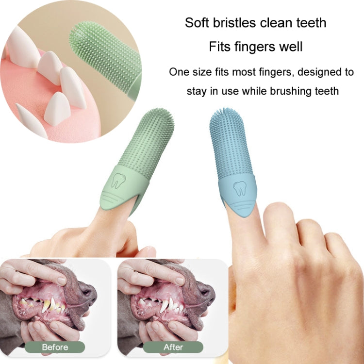 Cepillo de dientes para mascotas, cepillo de dientes de silicona para gatos y perros, herramienta de cuidado de limpieza bucal para mascotas