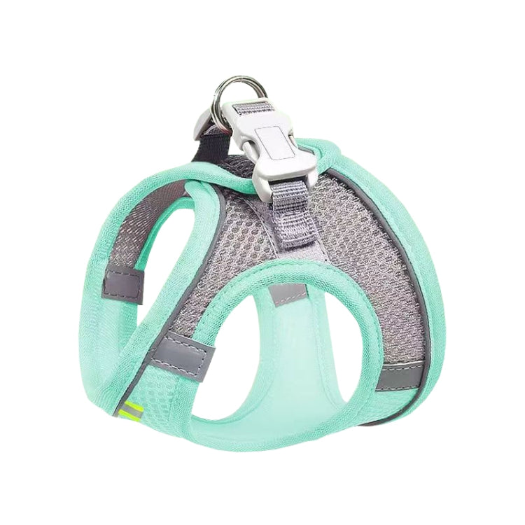 Arnés de pecho para mascotas estilo camiseta interior Correa reflectante transpirable de verano para perros, Single Blue, Single Green, Single Pink, Blue+1.5m Round Rope, Green+1.5m Round Rope, Pink+1.5m Round Rope, Blue+2m Round Rope, Green+2m Round R...