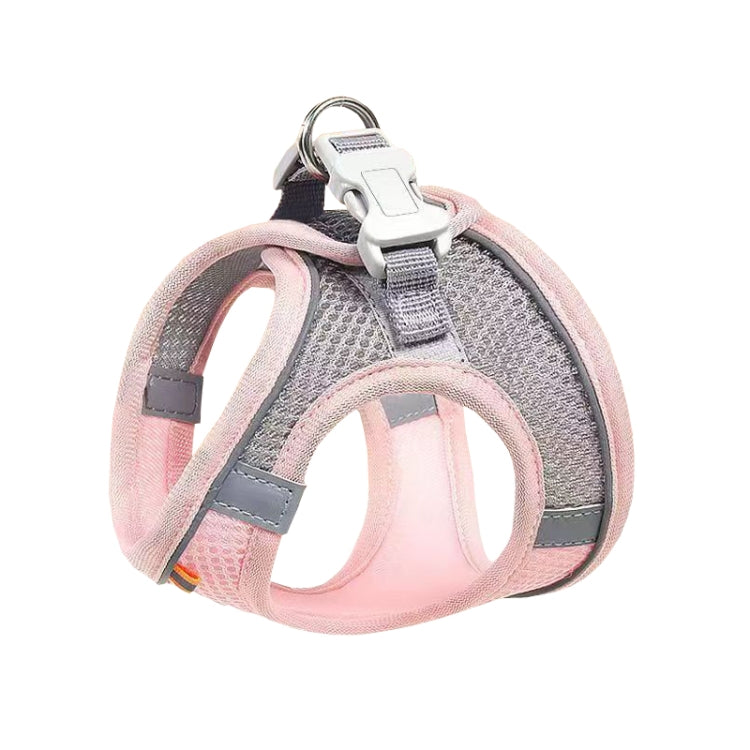Arnés de pecho para mascotas estilo camiseta interior Correa reflectante transpirable de verano para perros, Single Blue, Single Green, Single Pink, Blue+1.5m Round Rope, Green+1.5m Round Rope, Pink+1.5m Round Rope, Blue+2m Round Rope, Green+2m Round R...