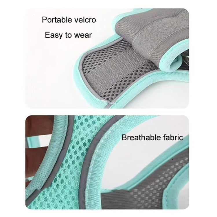 Arnés de pecho para mascotas estilo camiseta interior Correa reflectante transpirable de verano para perros, Blue+1.5m Flat Rope, Green+1.5m Flat Rope, Pink+1.5m Flat Rope
