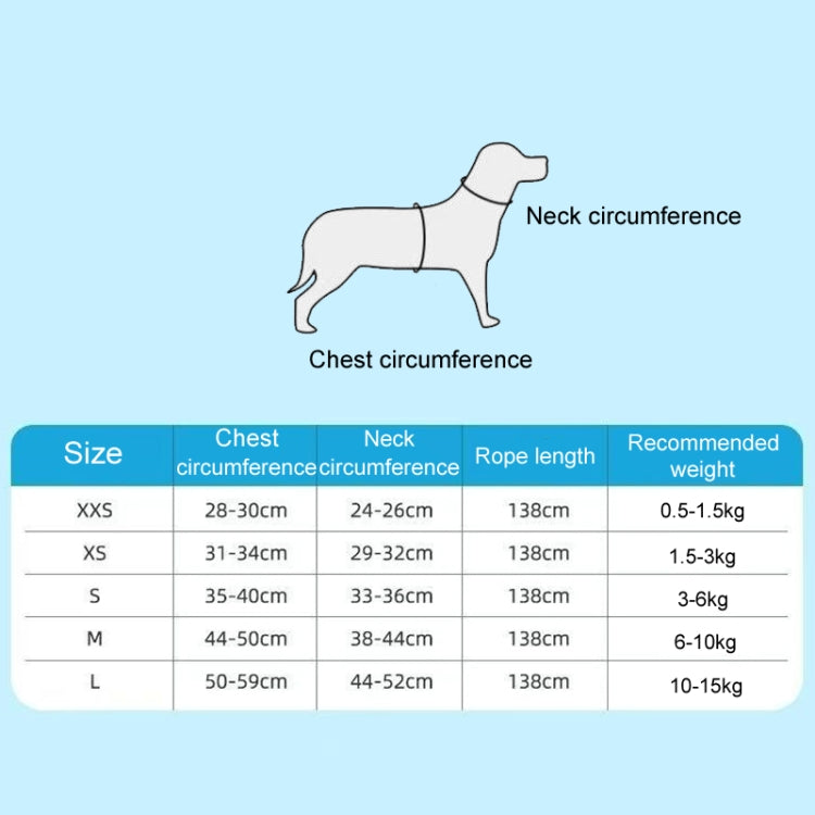 Arnés de pecho para mascotas estilo camiseta interior Correa reflectante transpirable de verano para perros, Single Blue, Single Green, Single Pink, Blue+1.5m Round Rope, Green+1.5m Round Rope, Pink+1.5m Round Rope, Blue+2m Round Rope, Green+2m Round R...