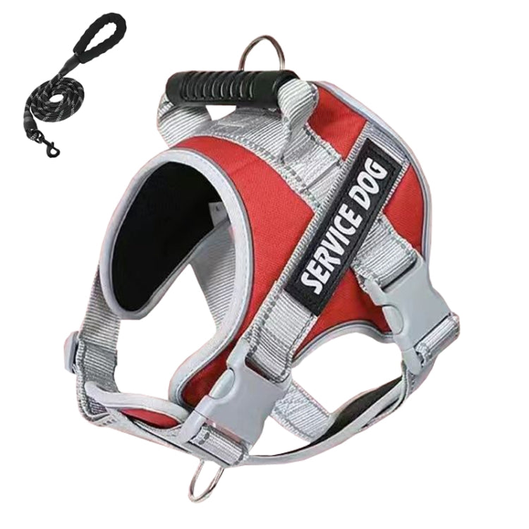Arnés de pecho a prueba de explosiones para perros grandes Correa de viaje para perros, Single Black, Single Red, Single Pink, Black+1.5m Round Rope, Red+1.5m Round Rope, Pink+1.5m Round Rope), Black+2m Round Rope, Red+2m Round Rope, Pink+2m Round Rope