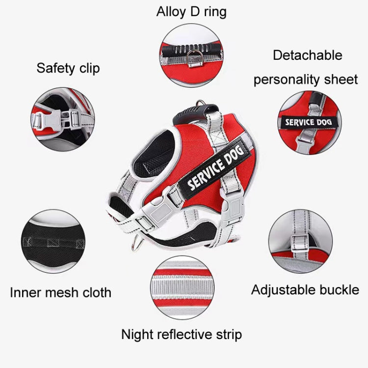 Arnés de pecho a prueba de explosiones para perros grandes Correa de viaje para perros, Single Black, Single Red, Single Pink, Black+1.5m Round Rope, Red+1.5m Round Rope, Pink+1.5m Round Rope), Black+2m Round Rope, Red+2m Round Rope, Pink+2m Round Rope