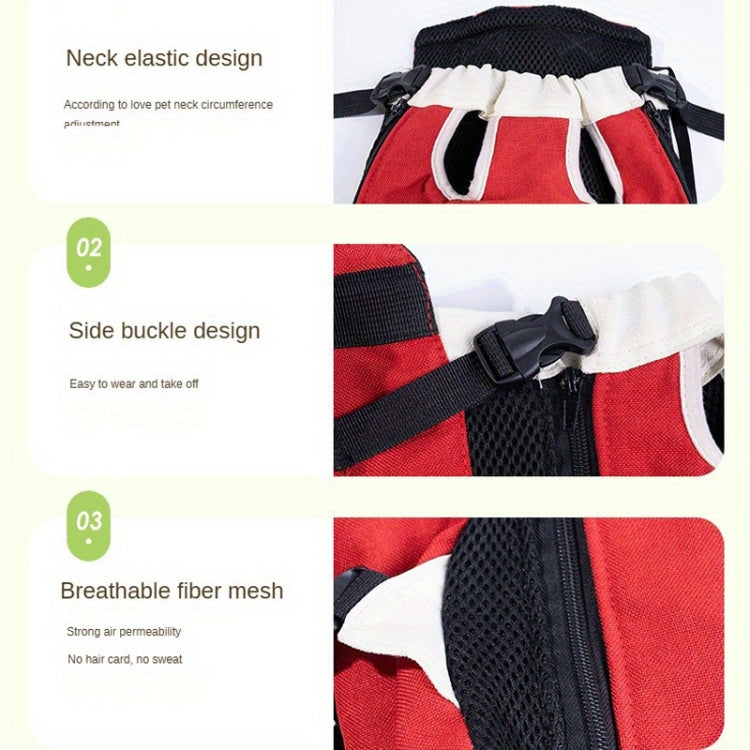 Bolsa de transporte para exteriores para mascotas de cuatro patas DONO Mochila transpirable, S, M, L, XL, XXL, XXXL