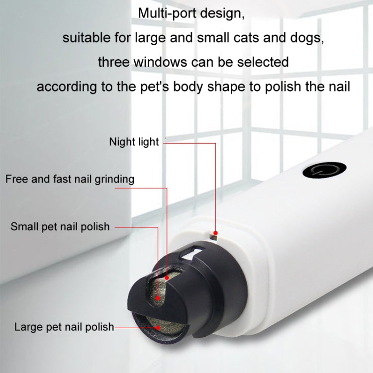 Amoladora de uñas totalmente automática para mascotas con luz LED