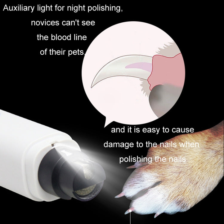 Amoladora de uñas totalmente automática para mascotas con luz LED