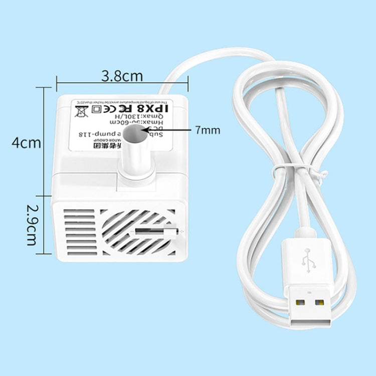 Bomba dosificadora de agua para mascotas USB Innovator Group, bomba de agua CC sin escobillas micro silenciosa de 5 V, Automatic Drainage+1m Pipe, Automatic Drainage+2m Pipe, No Water Power Off+1m Pipe, No Water Power Off+2m Pipe