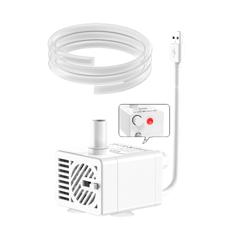 Bomba dosificadora de agua para mascotas USB Innovator Group, bomba de agua CC sin escobillas micro silenciosa de 5 V, Automatic Drainage+1m Pipe, Automatic Drainage+2m Pipe, No Water Power Off+1m Pipe, No Water Power Off+2m Pipe