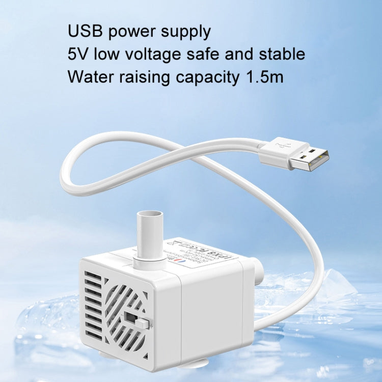 Bomba dosificadora de agua para mascotas USB Innovator Group, bomba de agua CC sin escobillas micro silenciosa de 5 V, Automatic Drainage+1m Pipe, Automatic Drainage+2m Pipe, No Water Power Off+1m Pipe, No Water Power Off+2m Pipe