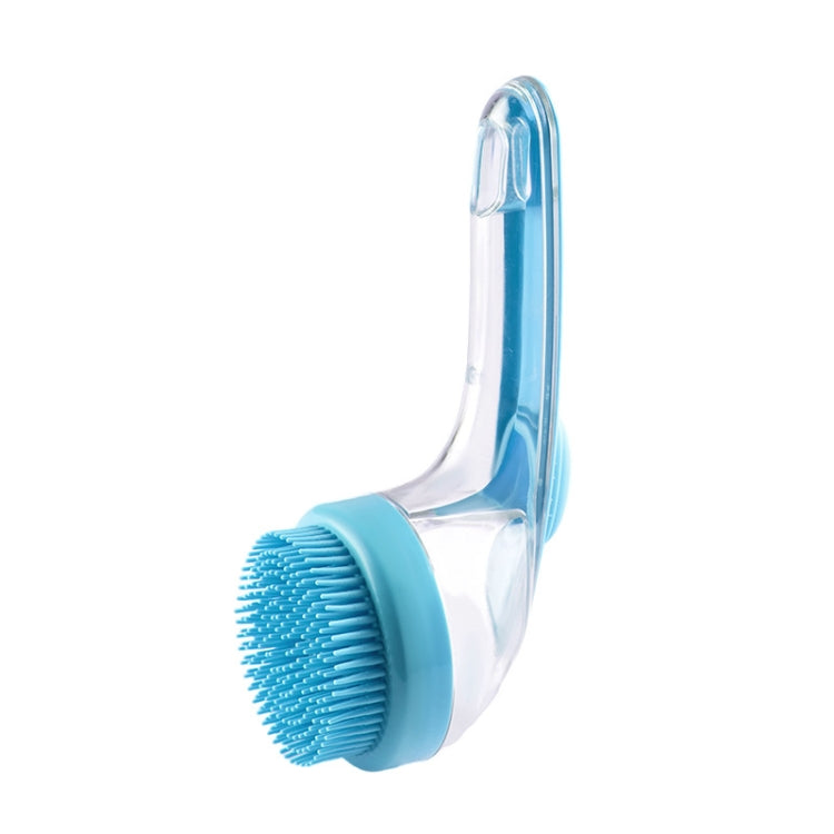 Cepillo de baño para mascotas con mango largo de silicona para perros y gatos, cepillo de masaje para limpieza, peine de aseo