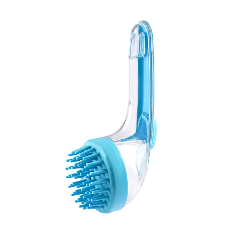 Cepillo de baño para mascotas con mango largo de silicona para perros y gatos, cepillo de masaje para limpieza, peine de aseo