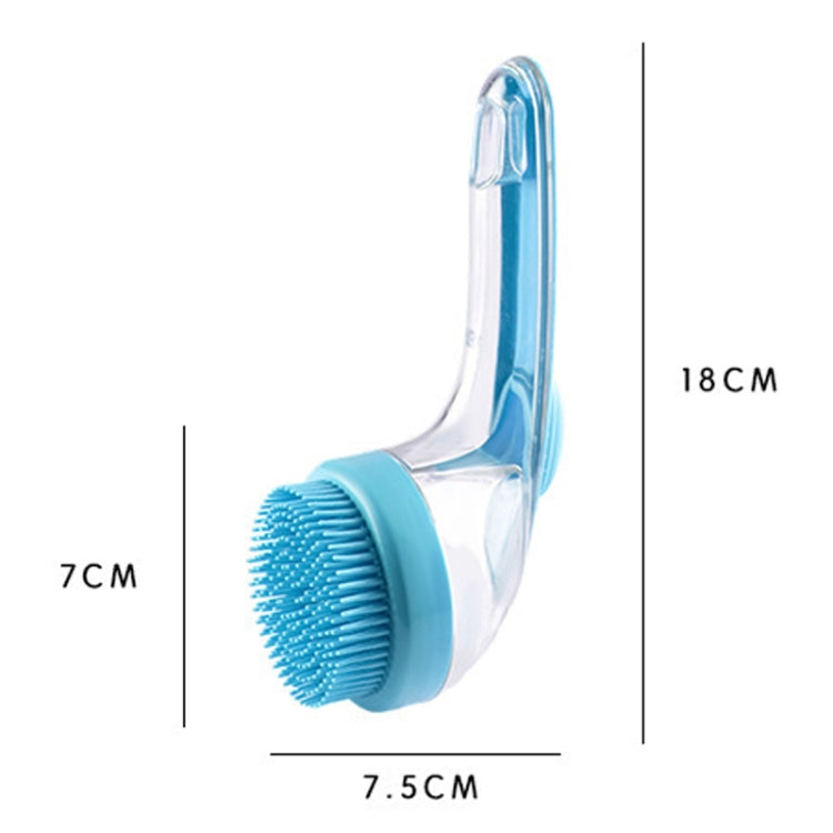 Cepillo de baño para mascotas con mango largo de silicona para perros y gatos, cepillo de masaje para limpieza, peine de aseo