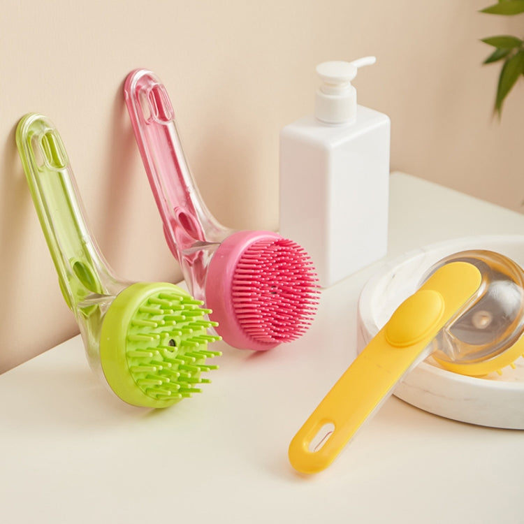 Cepillo de baño para mascotas con mango largo de silicona para perros y gatos, cepillo de masaje para limpieza, peine de aseo