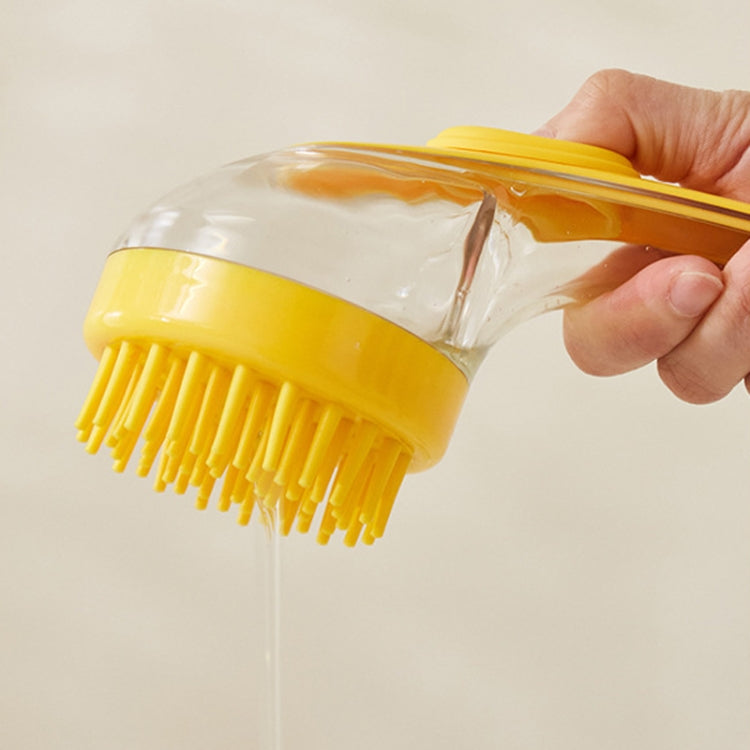 Cepillo de baño para mascotas con mango largo de silicona para perros y gatos, cepillo de masaje para limpieza, peine de aseo