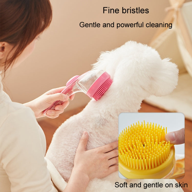 Cepillo de baño para mascotas con mango largo de silicona para perros y gatos, cepillo de masaje para limpieza, peine de aseo