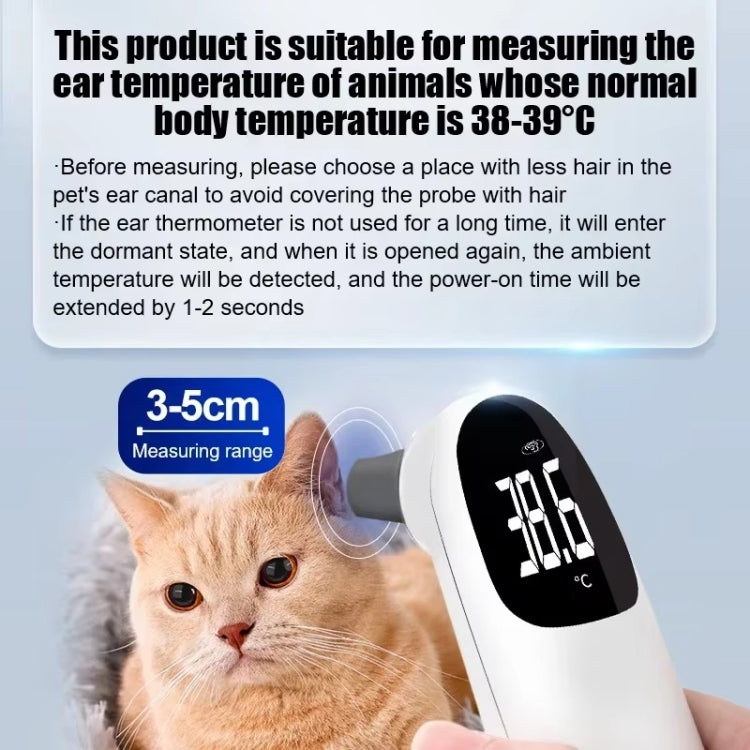 Termómetro digital para orejas de mascotas ELOFS EF-07, termómetro infrarrojo preciso para animales, para perros y gatos