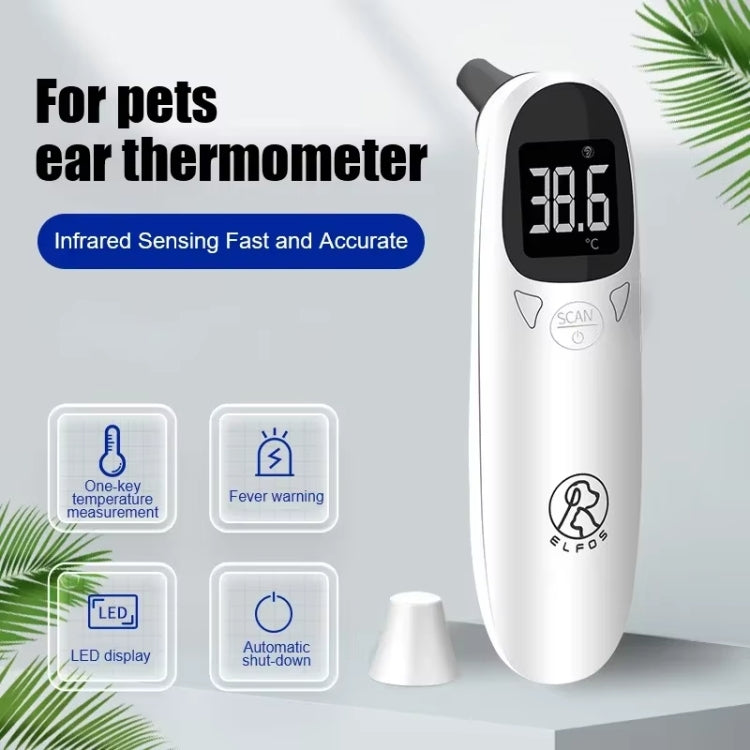 Termómetro digital para orejas de mascotas ELOFS EF-07, termómetro infrarrojo preciso para animales, para perros y gatos