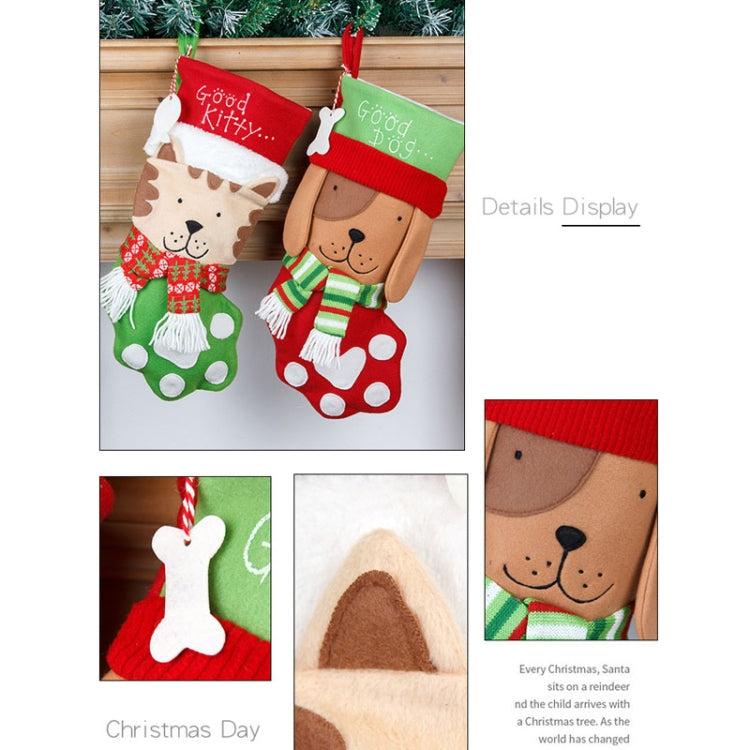 Bolsa de regalo colgante con decoración navideña Bolsa de dulces para mascotas, Model A Small Dog Sock, Model B Small Cat Sock, Model C Large Dog Socks, Model D Large Cat Sock