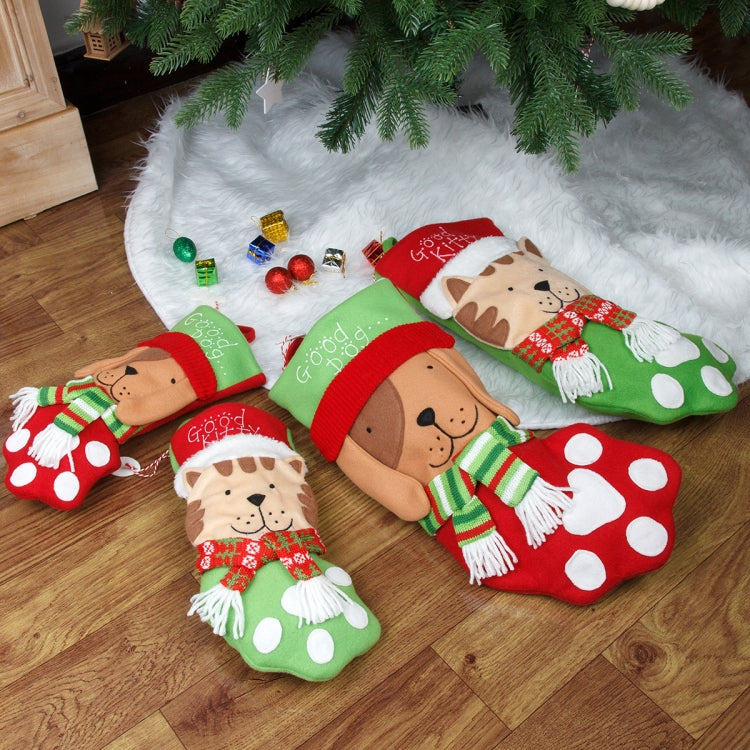 Bolsa de regalo colgante con decoración navideña Bolsa de dulces para mascotas, Model A Small Dog Sock, Model B Small Cat Sock, Model C Large Dog Socks, Model D Large Cat Sock