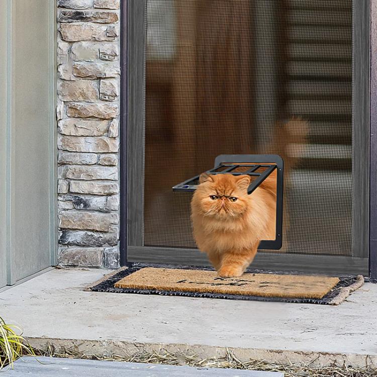 Puerta mosquitera para mascotas, para perros y gatos, con entrada y salida libres, puerta de celosía, 25 x 31.5cm