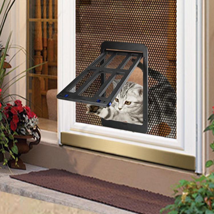 Puerta mosquitera para mascotas, para perros y gatos, con entrada y salida libres, puerta de celosía, 25 x 31.5cm