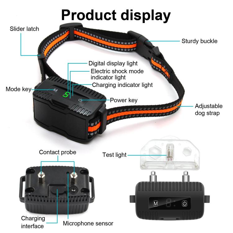 Collar antiladridos para perros, dispositivo de entrenamiento remoto para mascotas, control de ladridos