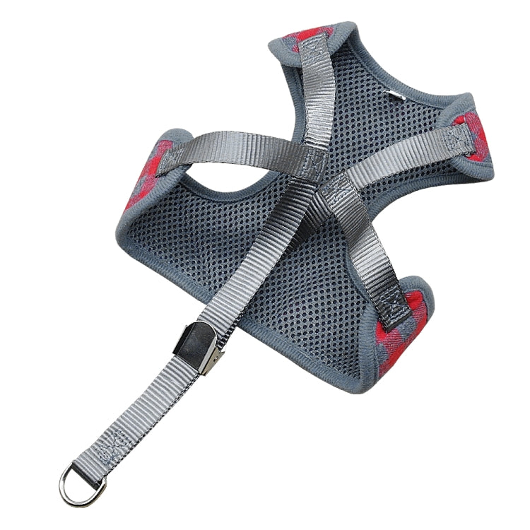 Chaleco a cuadros con lazo ajustable, correa de cuerda para tirar, para gato, perro, mascota, Red, Blue, Gray, Pink, Yellow