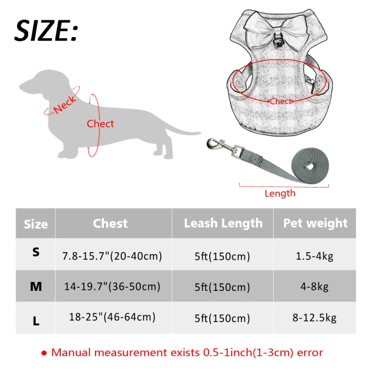 Chaleco a cuadros con lazo ajustable, correa de cuerda para tirar, para gato, perro, mascota, Red, Blue, Gray, Pink, Yellow