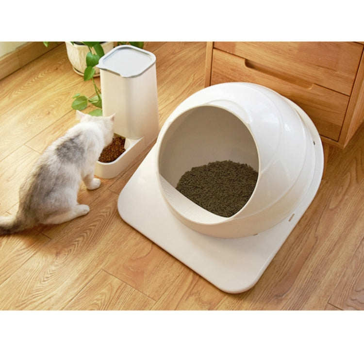 Caja de arena para gatos Inodoro cerrado grande para mascotas, Pet Enclosed Toilet