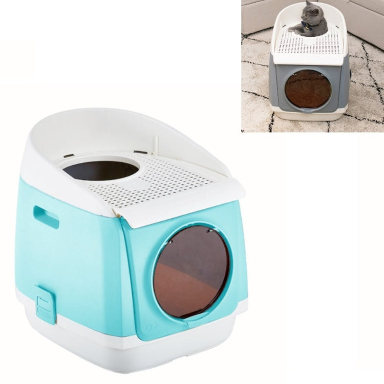 Caja de arena con desodorante completamente cerrada con tapa de plástico, orinal para mascotas