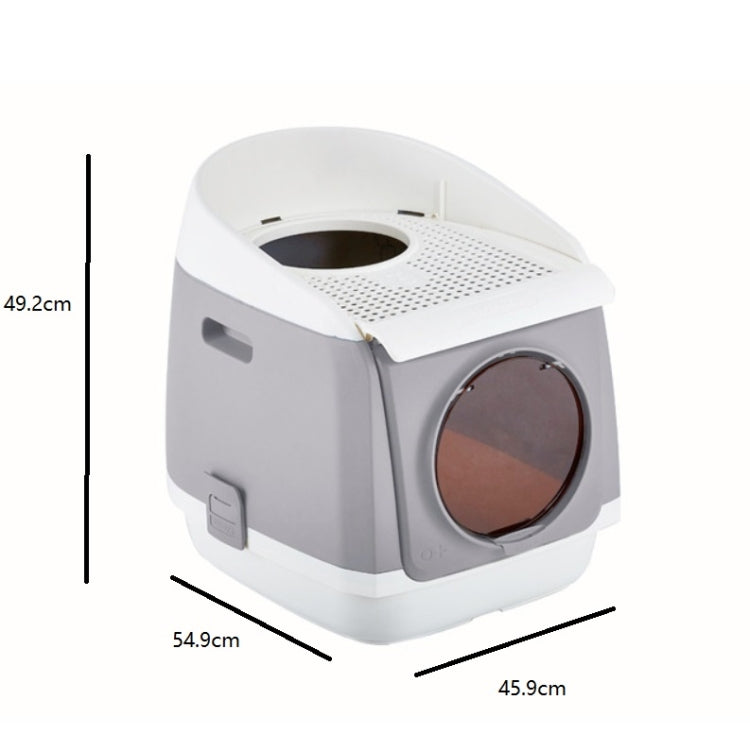 Caja de arena con desodorante completamente cerrada con tapa de plástico, orinal para mascotas