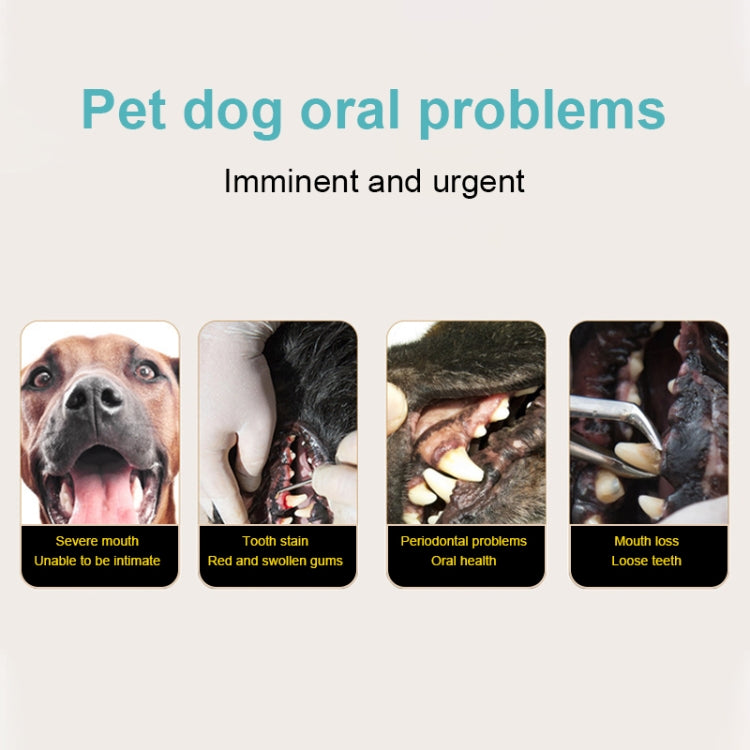 Cepillo de dientes eléctrico para mascotas, pulidor de dientes, herramienta de eliminación de placa de limpieza bucal