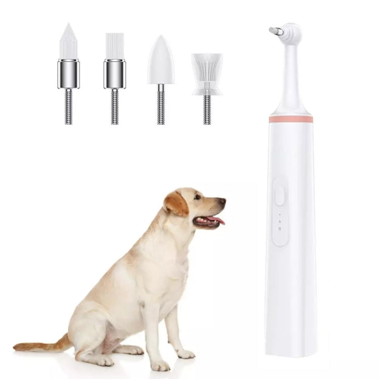 Cepillo de dientes eléctrico para mascotas, pulidor de dientes, herramienta de eliminación de placa de limpieza bucal