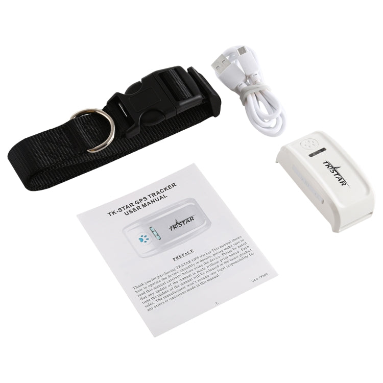TK-909 GPS / GPRS / GSM Localizador de mascotas Collar de mascotas Dispositivo de seguimiento en tiempo real, TK-909