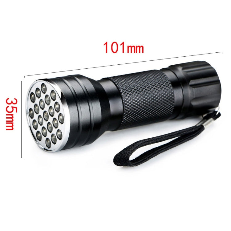 YWXLight UV 21 LEDs 395NM Ultravioleta Antorcha LED Linterna Detector de lámpara de luz para orina de perro Manchas de mascotas