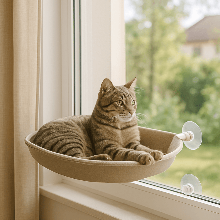 cama ventana gato