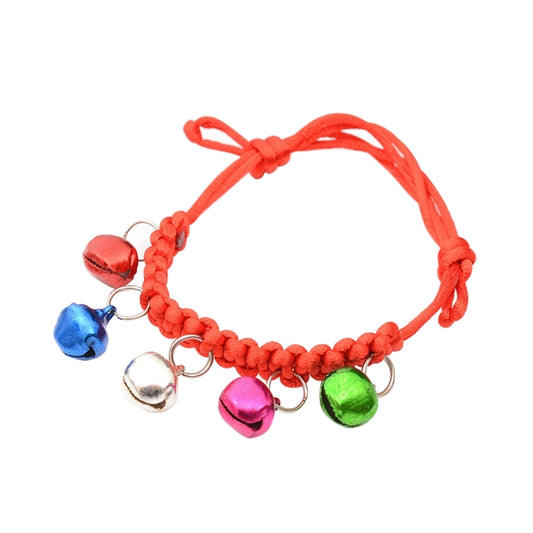 10 collares de campana ajustables para mascotas tejidos a mano, perímetro ajustable: 18-32 cm, entrega de colores aleatorios, djustable Pet Bell Collars