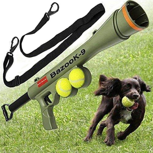 Artículos para mascotas Lanzador de perros de entrenamiento de juguete Pistola de disparo Lanzador de tenis con puntería remota, Tamaño: 52 * 19 * 9 cm, Tennis Launcher
